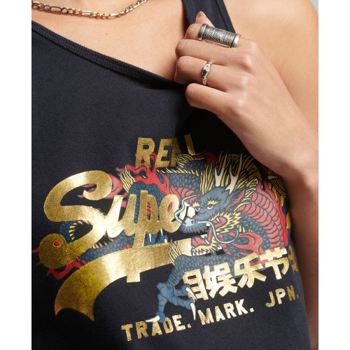 Superdry Γυναικεία αμάνικη μπλούζα Vintage Logo Narrative Vest